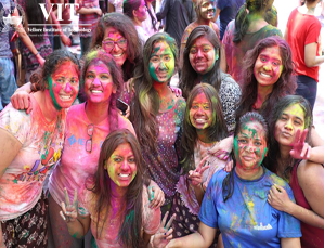Women's Hostel Holi Festival Celebration