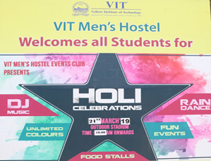 Men's Hostel Holi Festival Celebration