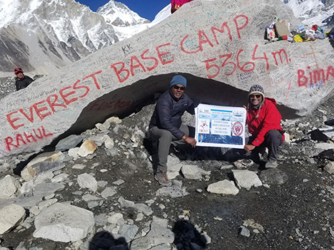 Prof. Balaji Panchapakesan achievement in Mt. Everest's Base
