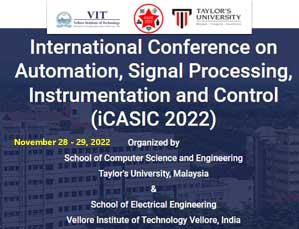 The Second International conference on Automation, Signal Processing, Instrumentation and Control (iCASIC 2022)