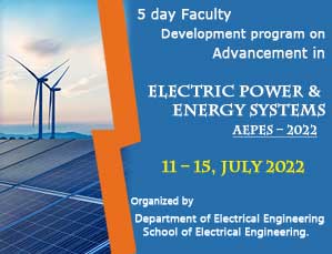 5 day Faculty Development program on Advancement in Electric power & Energy Systems