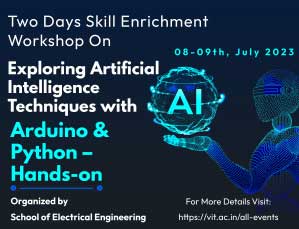 Two Days Skill Enrichment Workshop On Exploring Artificial Intelligence Techniques with Arduino and Python - Hands-on