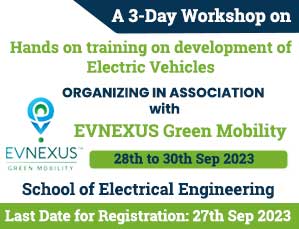 A 3-Day Workshop on Hands on training on development of Electric Vehicles