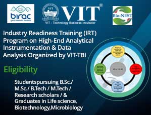 Industry Readiness Training (IRT) Program on High-End Analytical Instrumentation & Data Analysis Organized by VIT-TBI