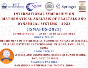 International Symposium on Mathematical Analysis of Fractalsand Dynamical Systems - ISMAFDS-2023