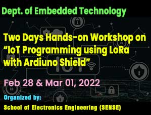 Two Days Hands-on Workshop on IoT Programming using LoRa with Ardiuno Shield