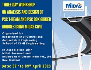 Three day Workshop On Analysis and Design of PSC T-beam and PSC Box girder bridges using MIDAS CIVIL