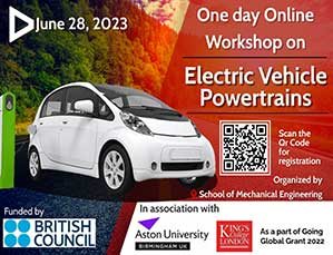 One day Online Workshop on Electric Vehicle Powertrains