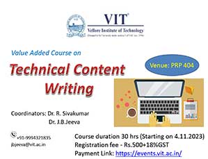 Value Added Course on Technical Content Writing