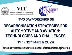 Two day workshop on Decarbonisation strategies for Automotive and Aviation : Technologies and Challenges