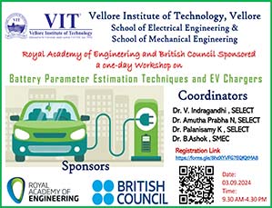 One-day Workshop on Battery Parameter Estimation Techniques and EV Chargers