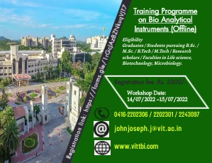 Training Programme on Bio Analytical Instruments (Offline) July 2022