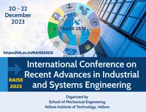 International Conference on Recent Advances in Industrial and Systems Engineering  RAISE 2023