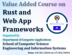 Value Added Course on Rust and Web App Frameworks