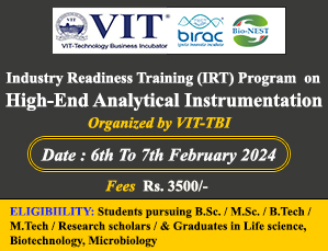 Industry Readiness Training (IRT) Program on High-End Analytical Instrumentation