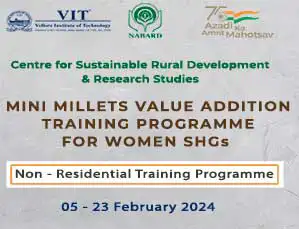 Mini Millets Value Addition Training Programme for Women SHGs