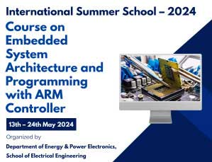 International Summer School – 2024 Course on Embedded System Architecture and Programming with ARM Controller