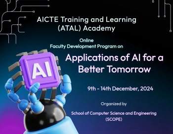 AICTE Training and Learning(ATAL) Academy Faculty Development Program on Applications of AI for a Better Tomorrow