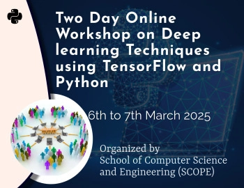 Two Day Online Workshop on Deep learning Techniques using TensorFlow and Python