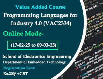 Value Added Course – Programming Languages for Industry 4.0 (VAC2334)