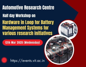 Half day Workshop on Hardware in Loop for Battery Management Systems for various research initiatives