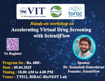 Hands-on workshop on Accelerating Virtual Drug Screening withScientiFlow