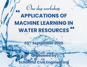 One day workshop on Applications of Machine Learning in Water Resources