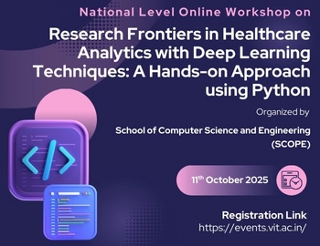 National Level Online Workshop on Research Frontiers in Healthcare Analytics with Deep Learning Techniques: A Hands-on Approach using Python