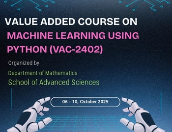 Value Added Course on Machine Learning using Python (VAC-2402)