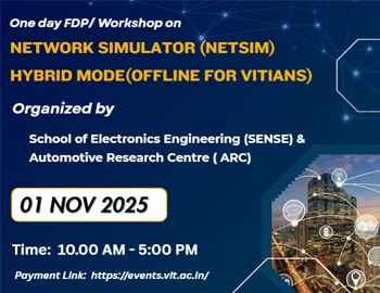 One day FDP/ Workshop on Network Simulator (NetSim) Hybrid Mode(Offline for VITians)