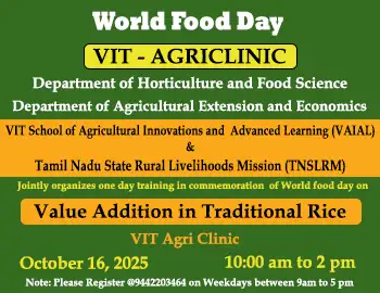 VIT – AGRICLINIC – Value Addition in Traditional Rice