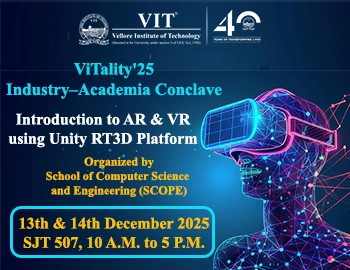 ViTality’25 Industry–Academia Conclave Introduction to AR&VR using Unity RT3D Platform