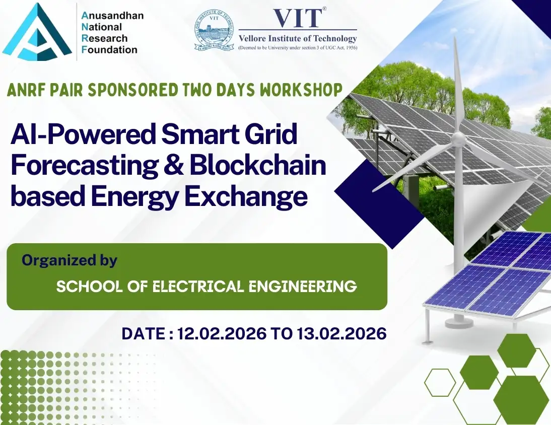 ANRF PAIR SPONSORED TWO DAYS WORKSHOP on AI-Powered Smart Grid Forecasting & Blockchain-based Energy Exchange