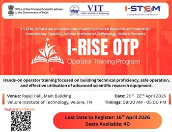 I-RISE OPERATOR TRAINING PROGRAM IN COLLABORATION WITH ISTEM, OPSA (GOI)