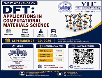 Three-day workshop on DFT: Applications in Computational Materials Science