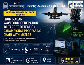Industry-Academia Conclave 2026A One-day National Workshop from Radar Waveform Generation to Target Detection: Radar Signal Processing using MATLAB